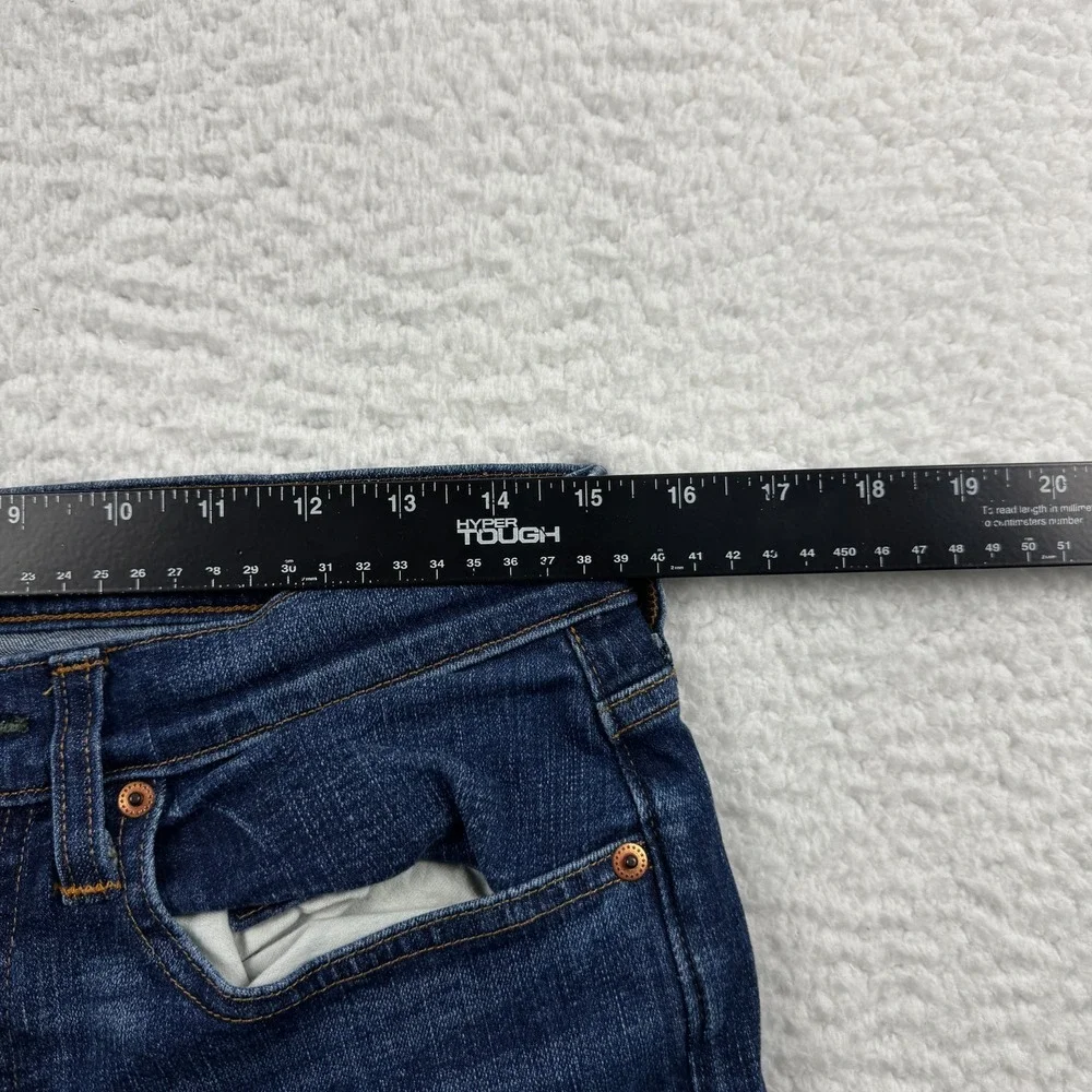 J.Crew 770 Straight Jeans Mens 30x30 Blue Denim Mid Rise Whiskers Streetwear